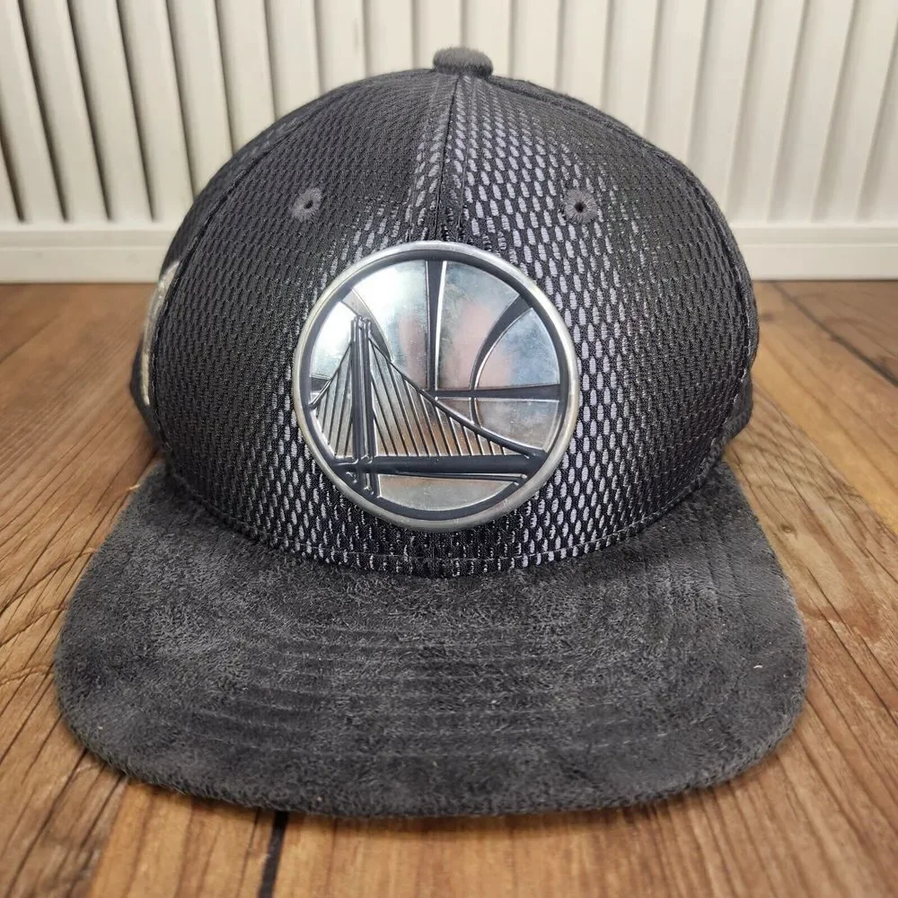 New Era 9fifty Golden State Warriors Hat Cap Snapback Youth Gray NBA Team Sports